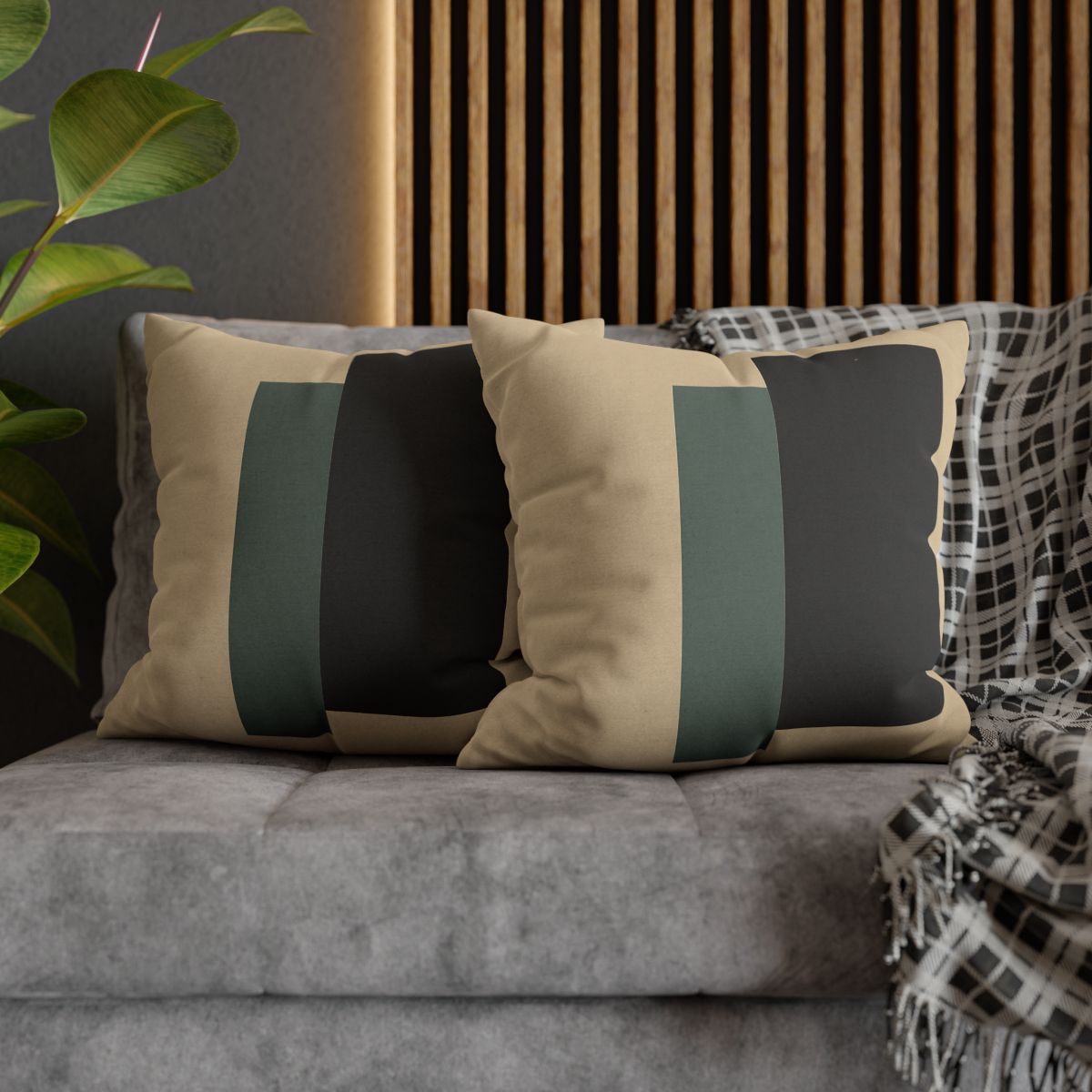 Offset Rectangle Pause stylish decorative pillowcases