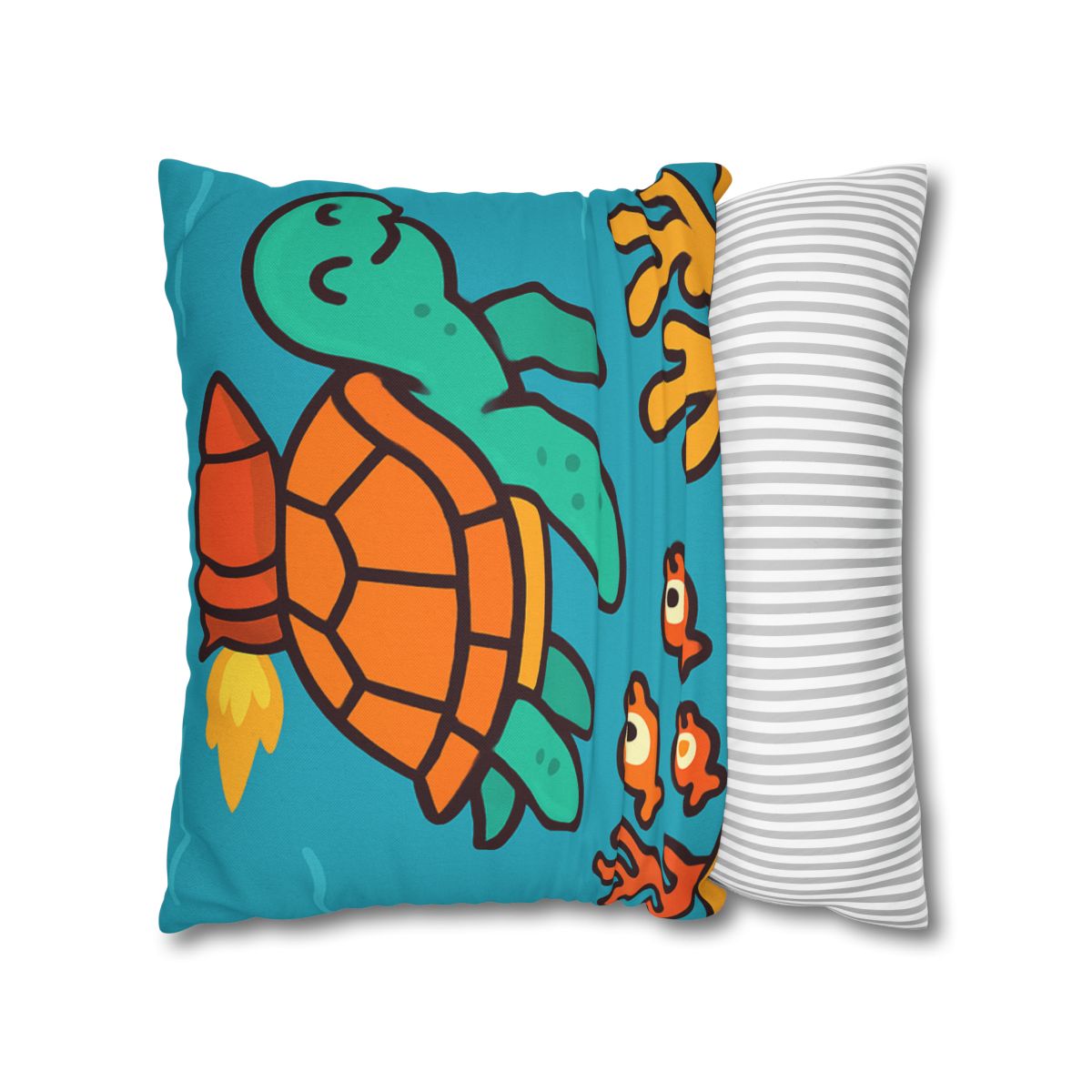 Rocket Powered Turtle Reef trendy patterned pillow cases