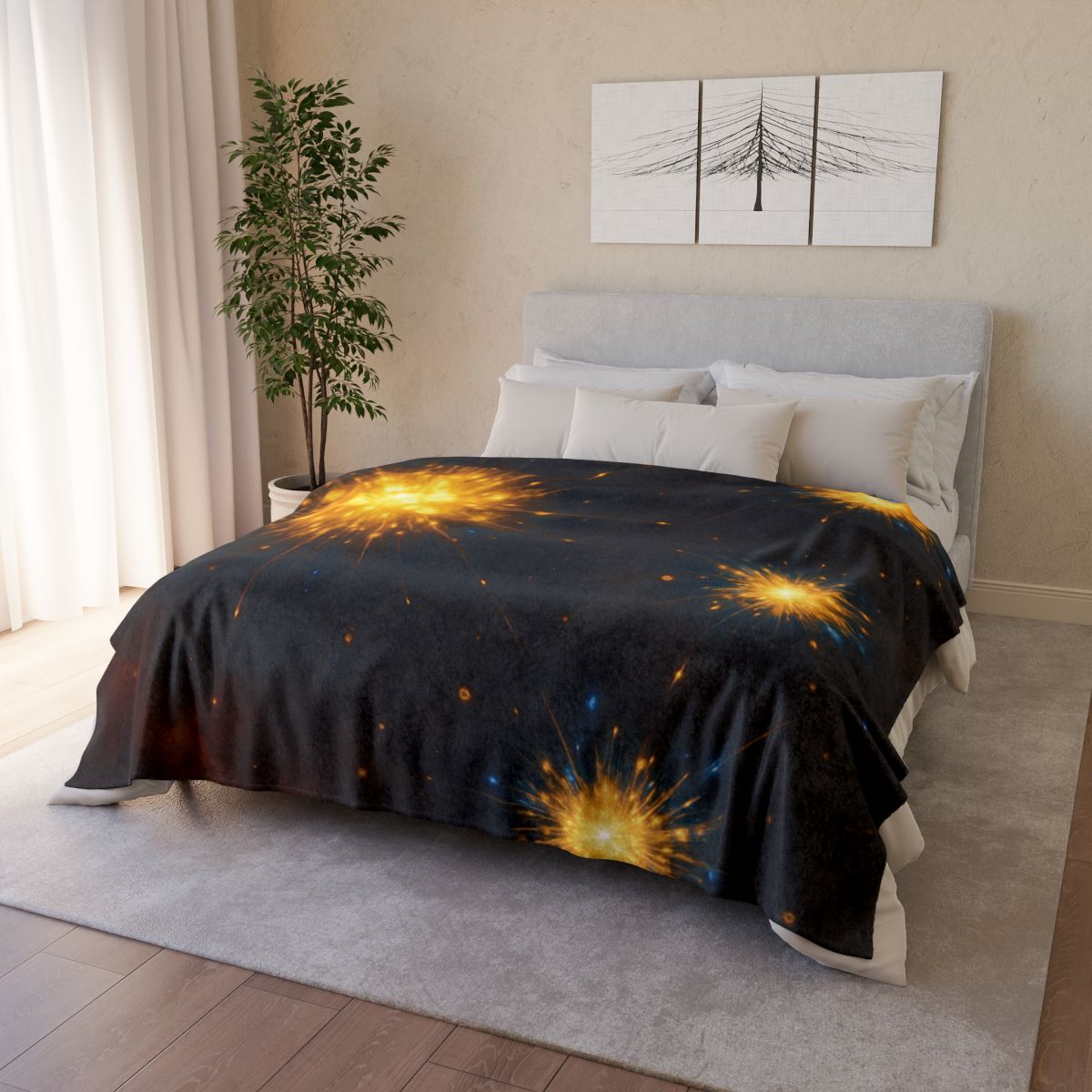 Photon Burst Constellation unique gift blankets
