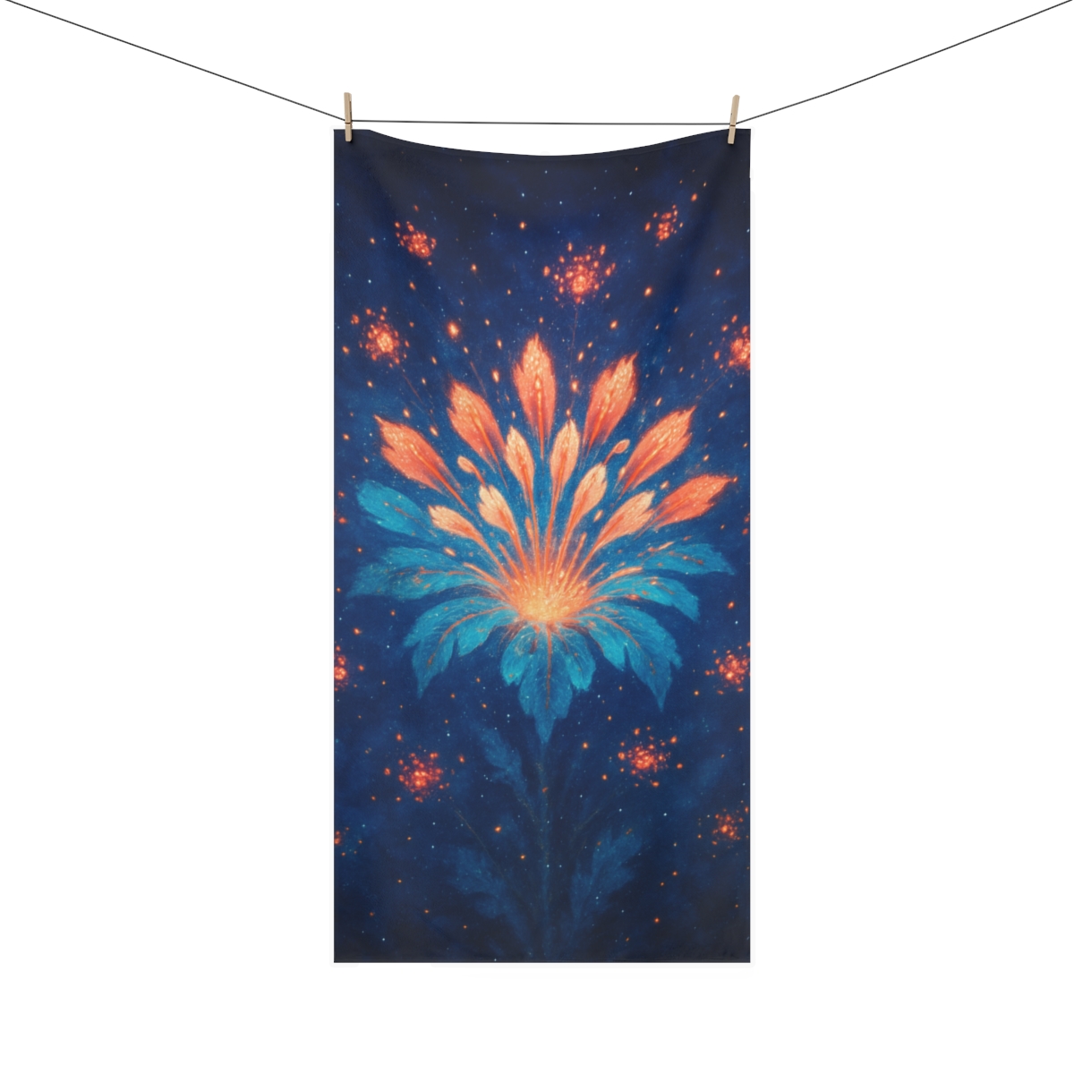 Starburst Petal Crown designer printed towels