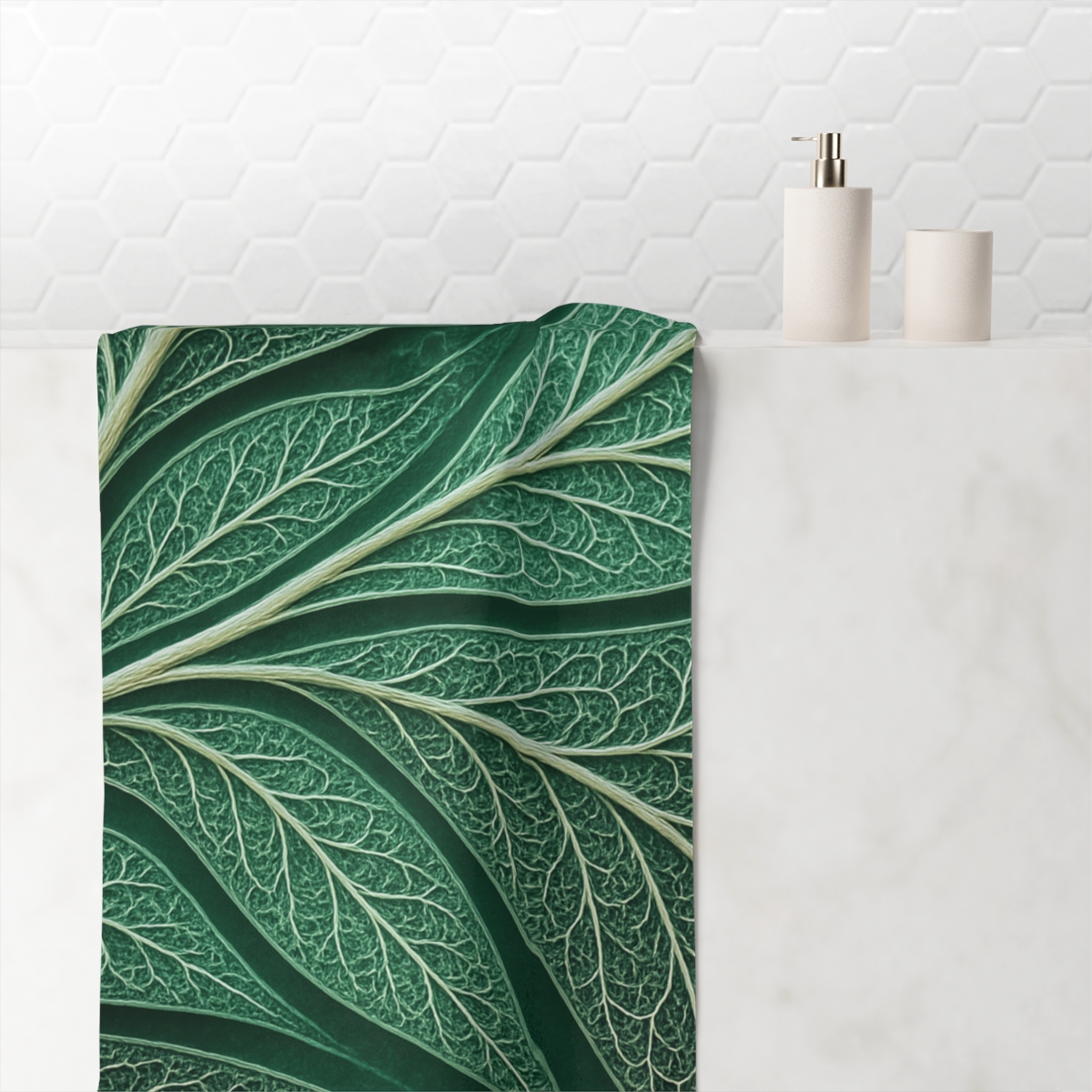 Leaf Vein Lacework personalized bath towels