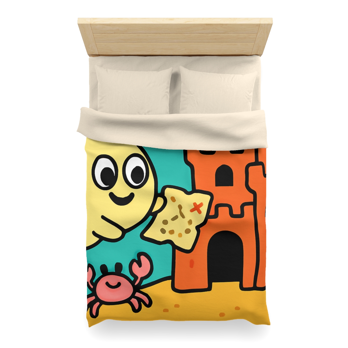 Coral Castle Map Of The Moonfish Kingdom designer printed duvets