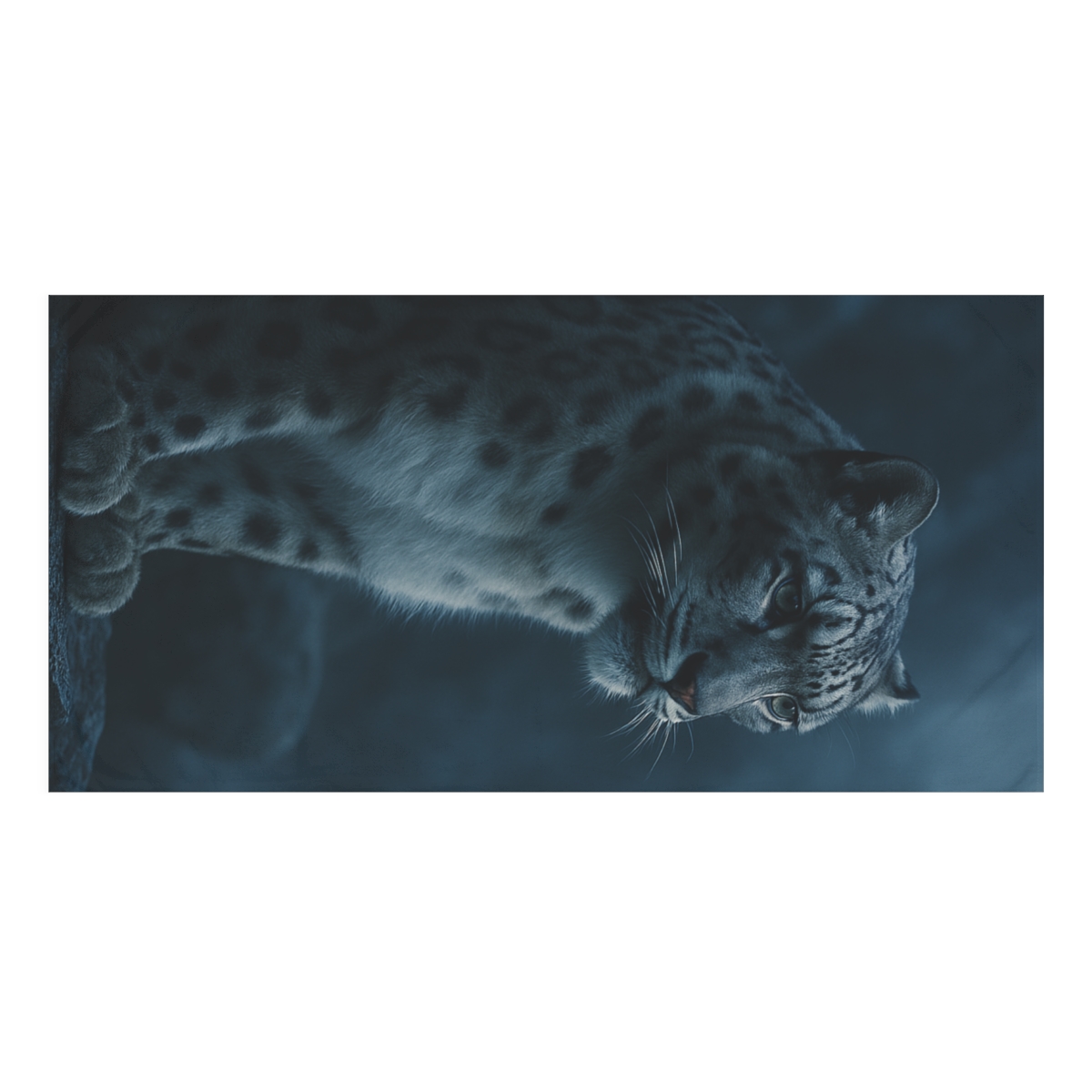 Moonlit Phantom Snow Leopard stylish beach towels