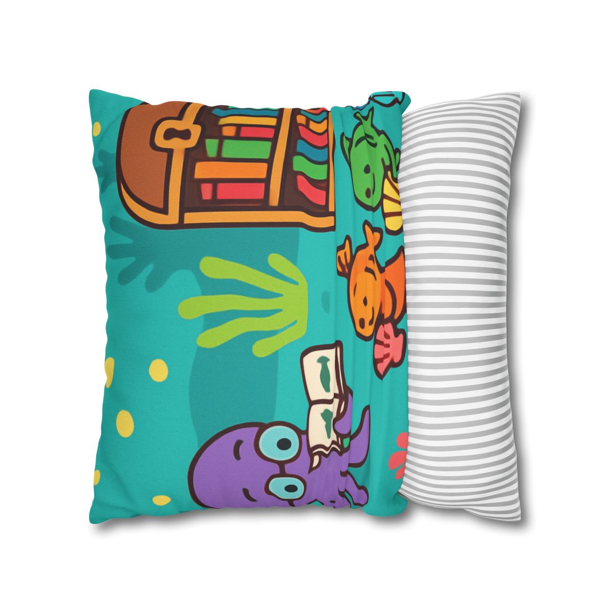 Coral Reef Library With The Octopus Librarian unique gift pillow cases