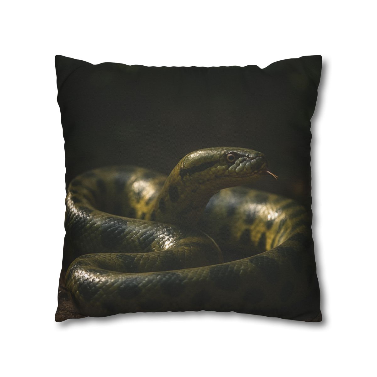 Shadow Ribbon Green Anaconda custom pillow cases