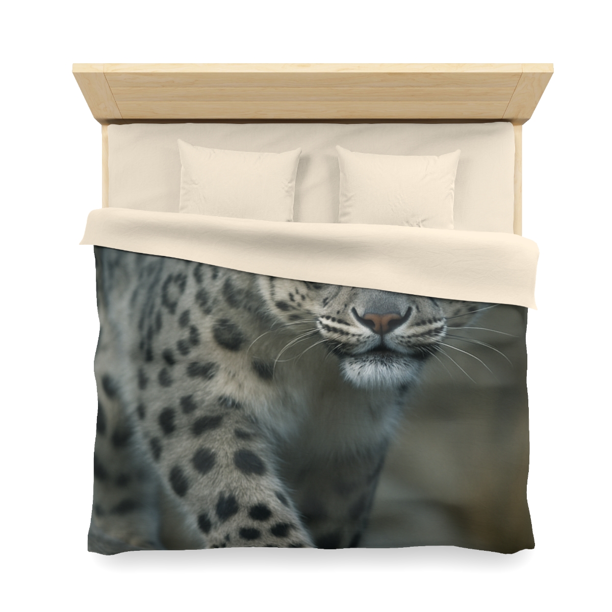 Starlit Sprint Snow Leopard soft comforter duvets