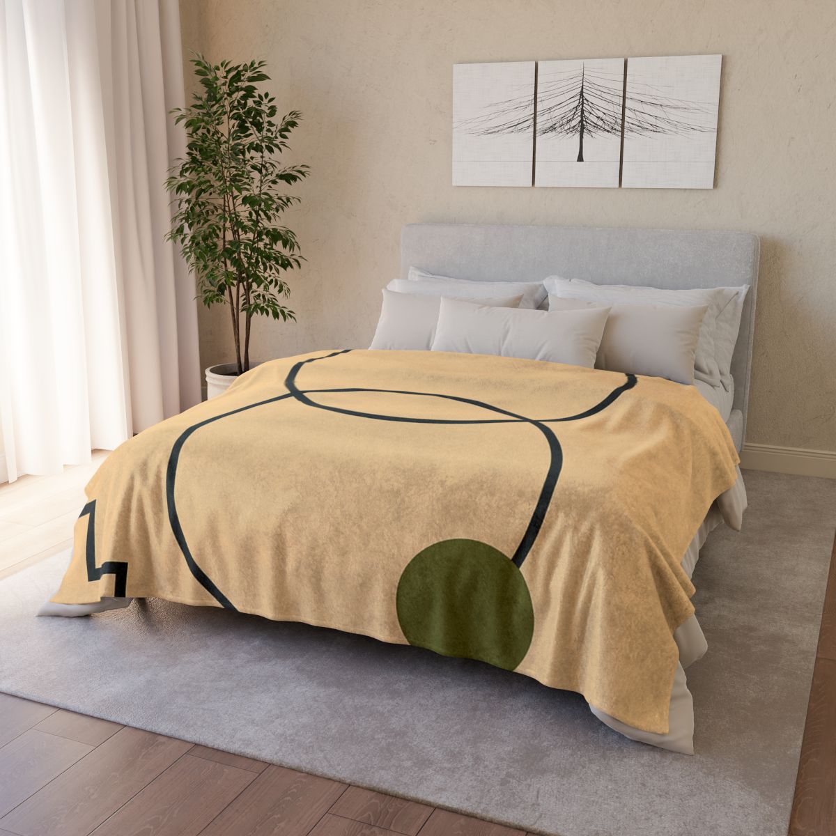 Aligned Rings With Corner Steps stylish throw blankets