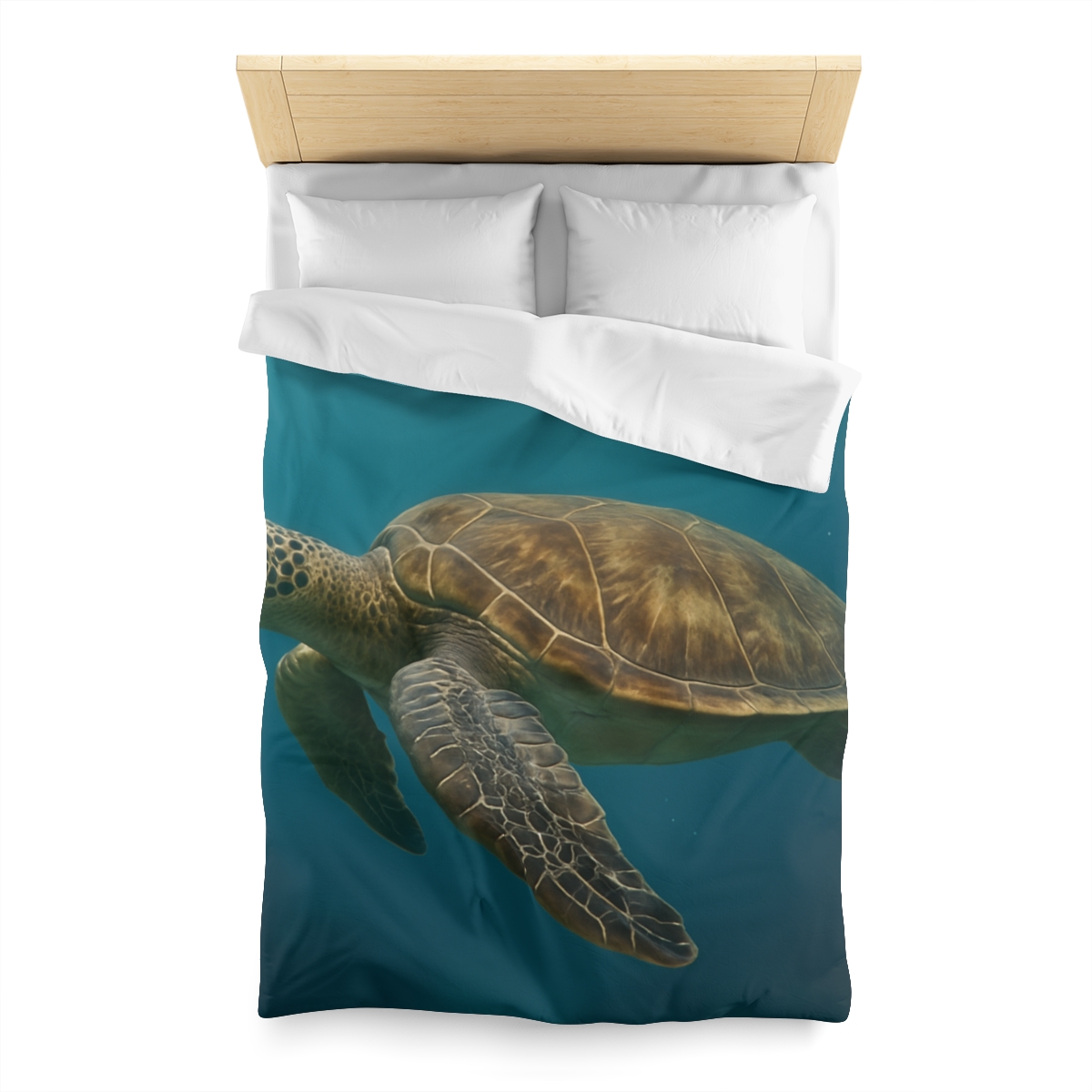 Emerald Drift Green Sea Turtle warm winter duvets
