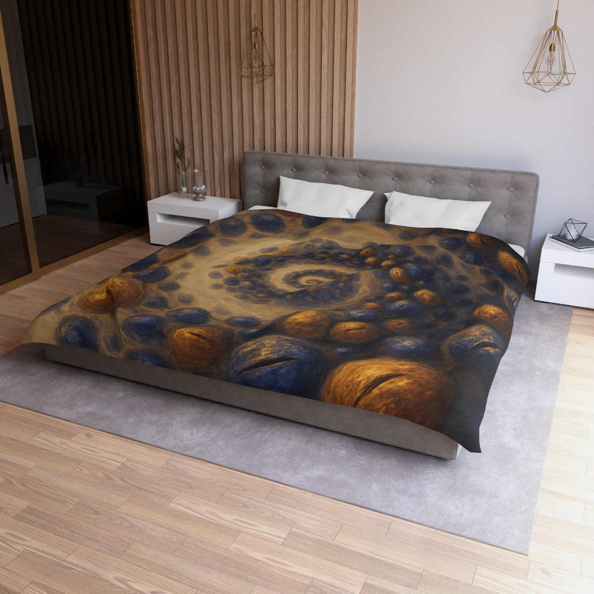 Spiral Seed Cluster personalized bedding duvets