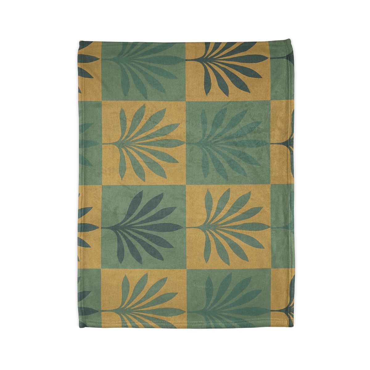 Frond Grid Harmony designer printed blankets