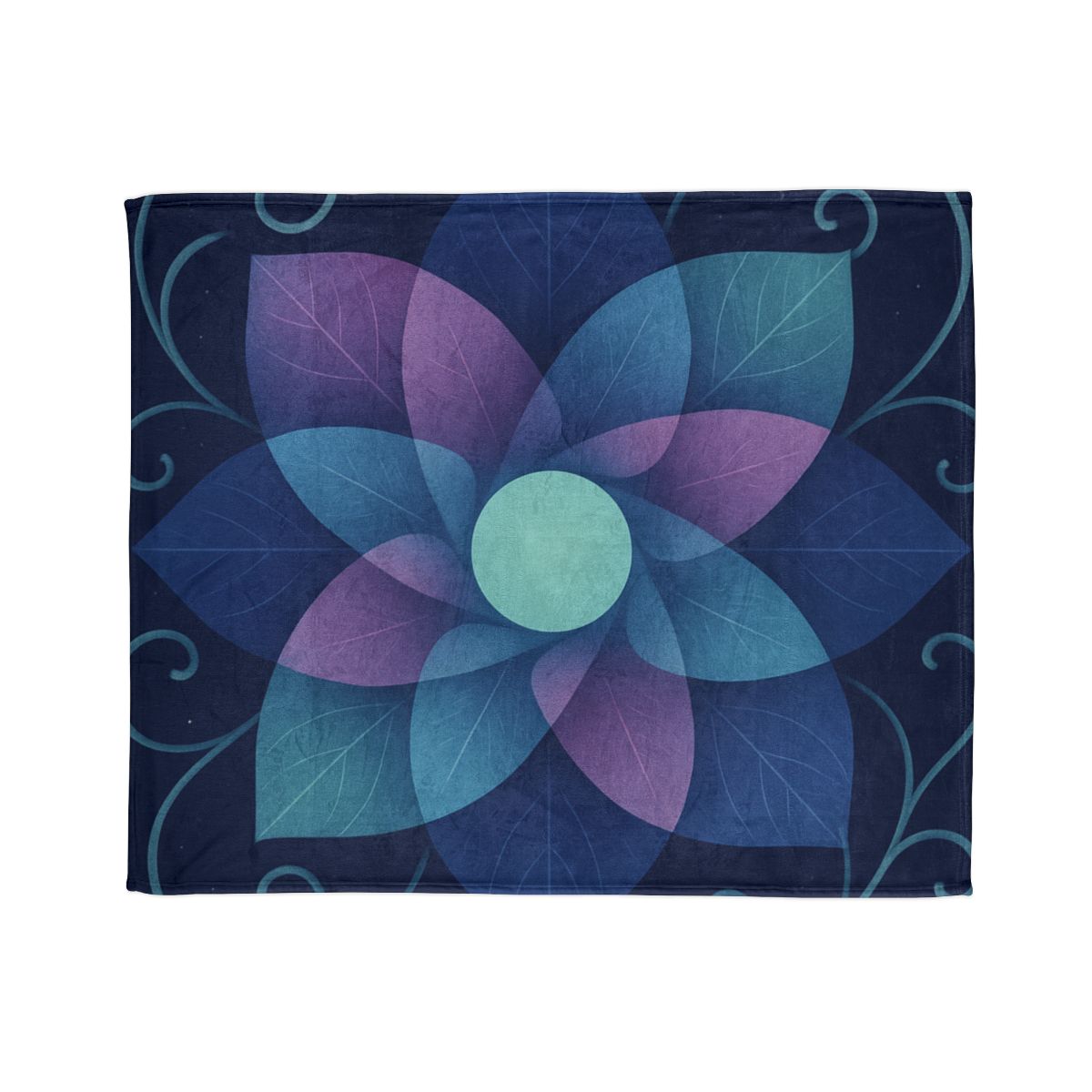 Petal Aperture Kaleidoscope personalized cozy blankets