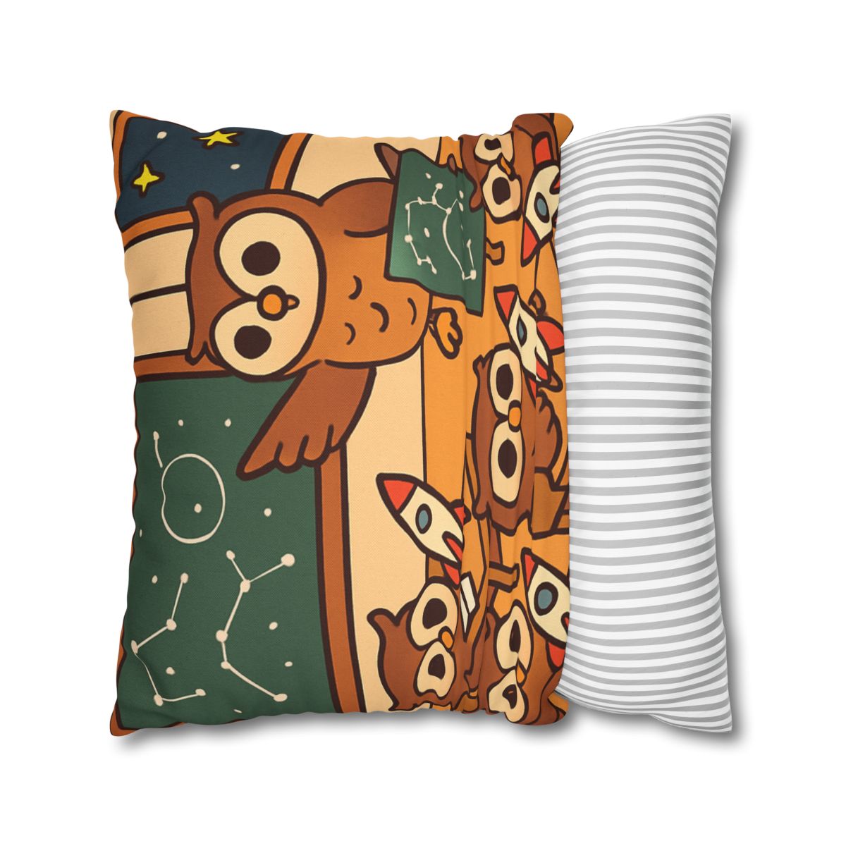 Rocket School Of Owls designer print pillow cases