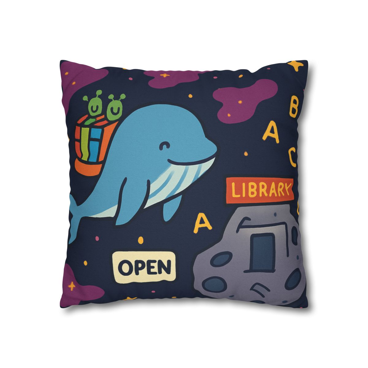 Nebula Library Whale soft cotton pillow cases
