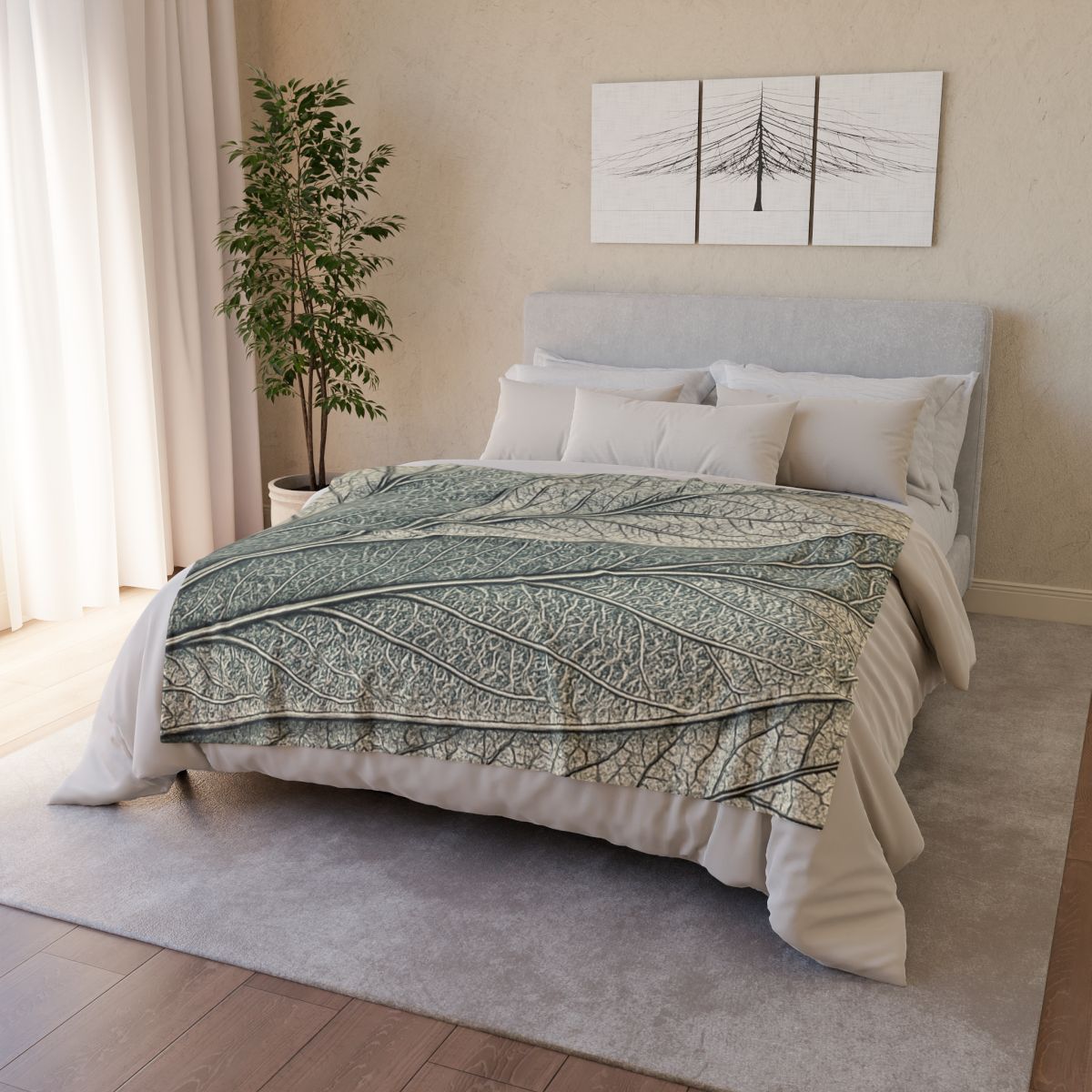 Vein Map Filigree designer printed blankets