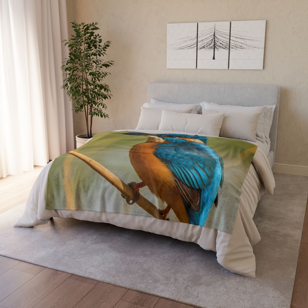 Prism Flash Common Kingfisher warm winter blankets