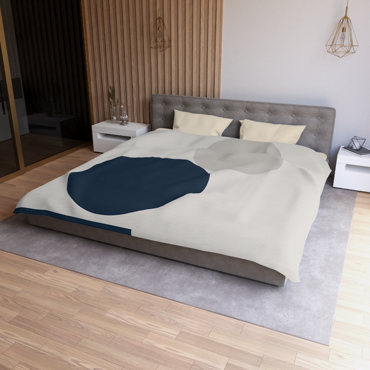 Three Orbiting Forms personalized bedding duvets
