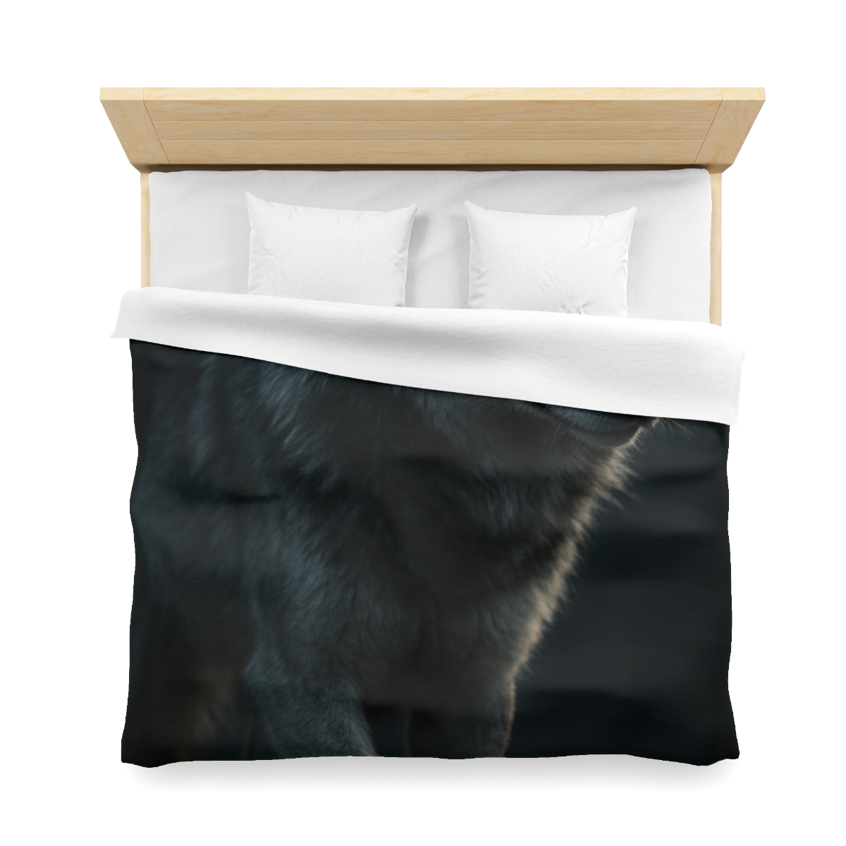 Moonlit Sentinel Gray Wolf trendy bedroom duvets