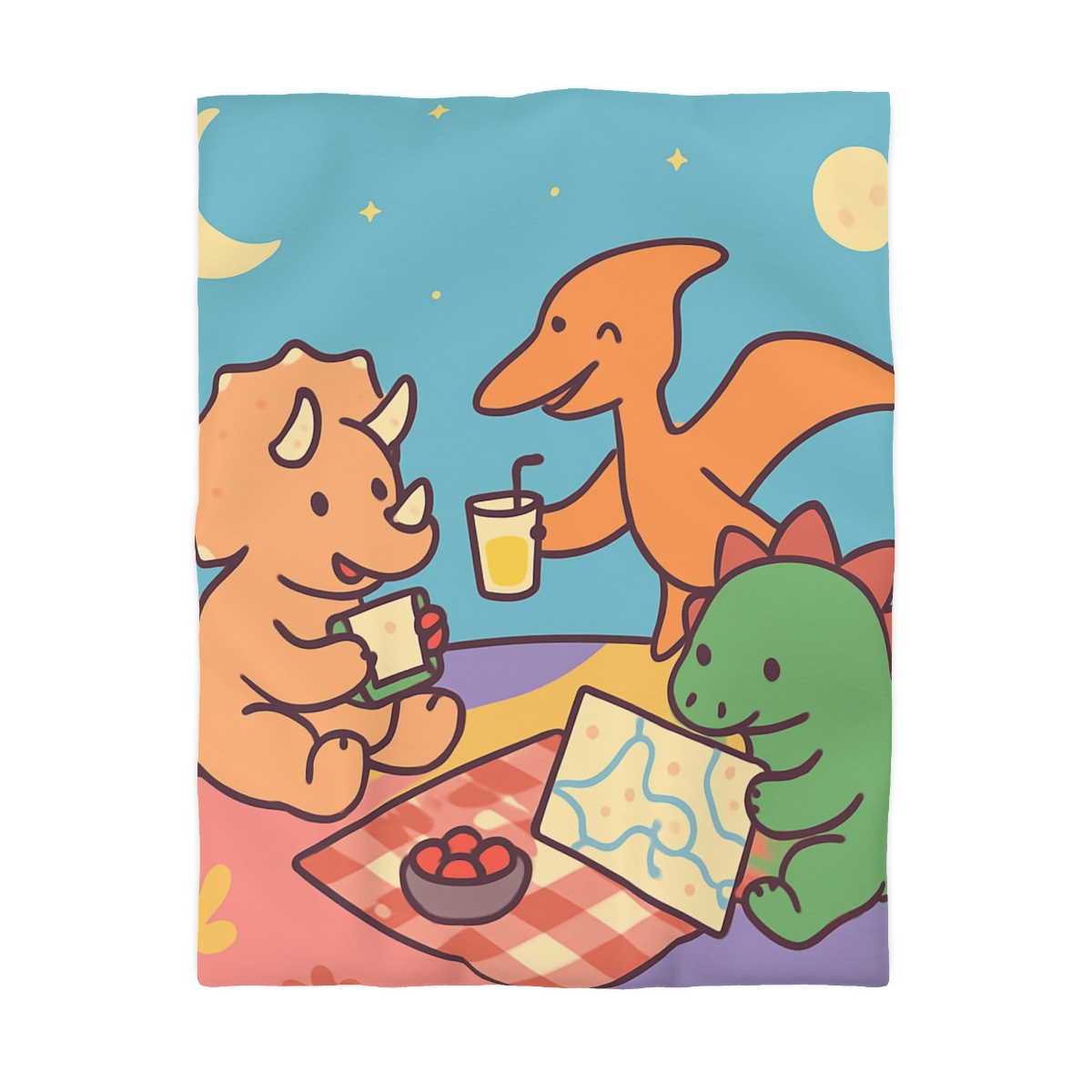 Planet Picnic With Dinosaurs duvets for gifts