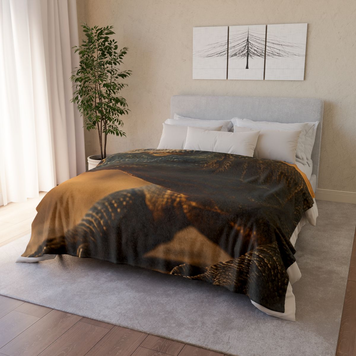 Molten Scale Komodo Dragon trendy patterned blankets