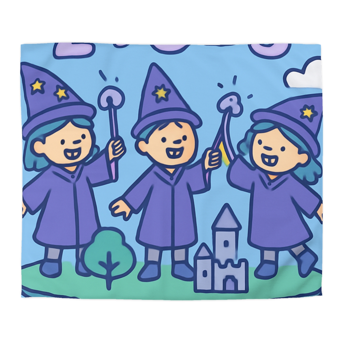 Math Wizards Floating Island soft comforter duvets