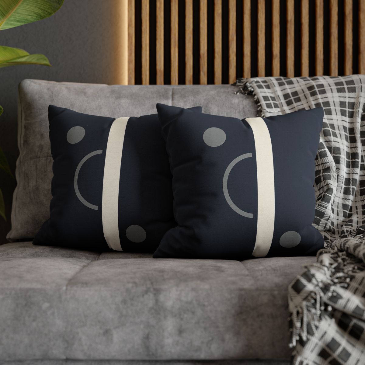 Eclipse Bar And Arc Balance designer print pillow cases