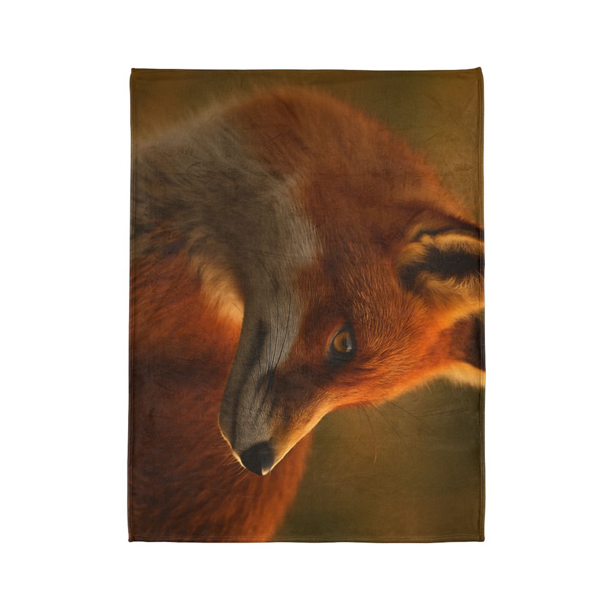 Crimson Whisper Red Fox personalized cozy blankets