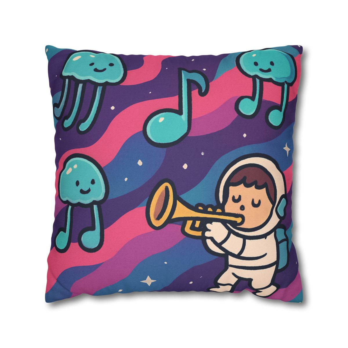 Nebula Jellyfish Orchestra designer print pillow cases