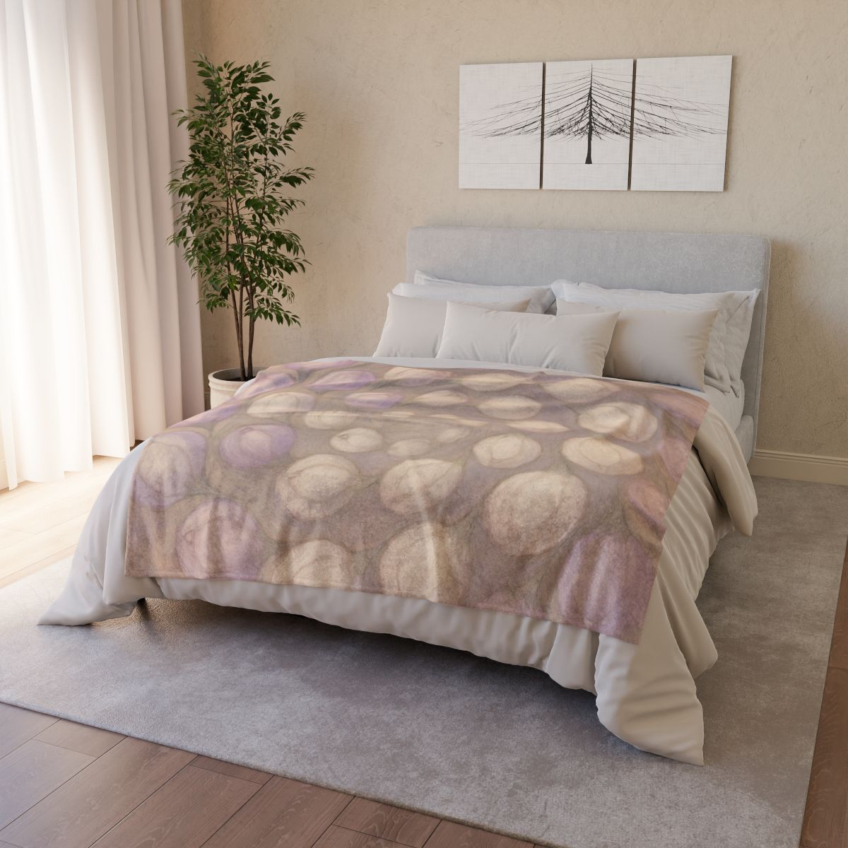Bud Spiral Chorus soft fleece blankets