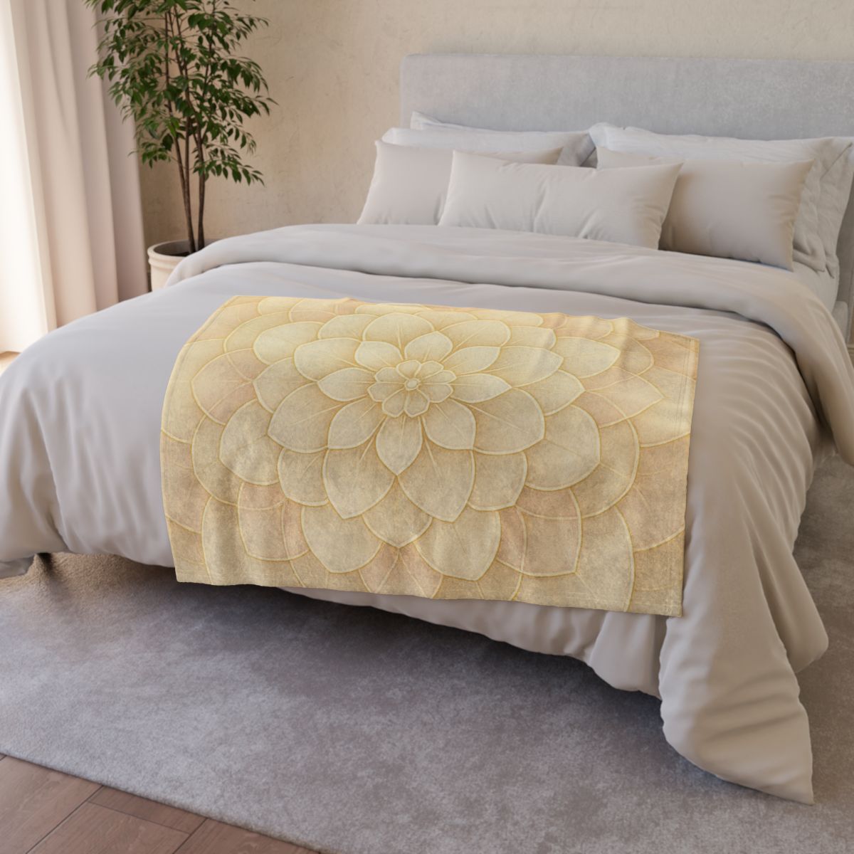 Petal Halo Lattice warm winter blankets