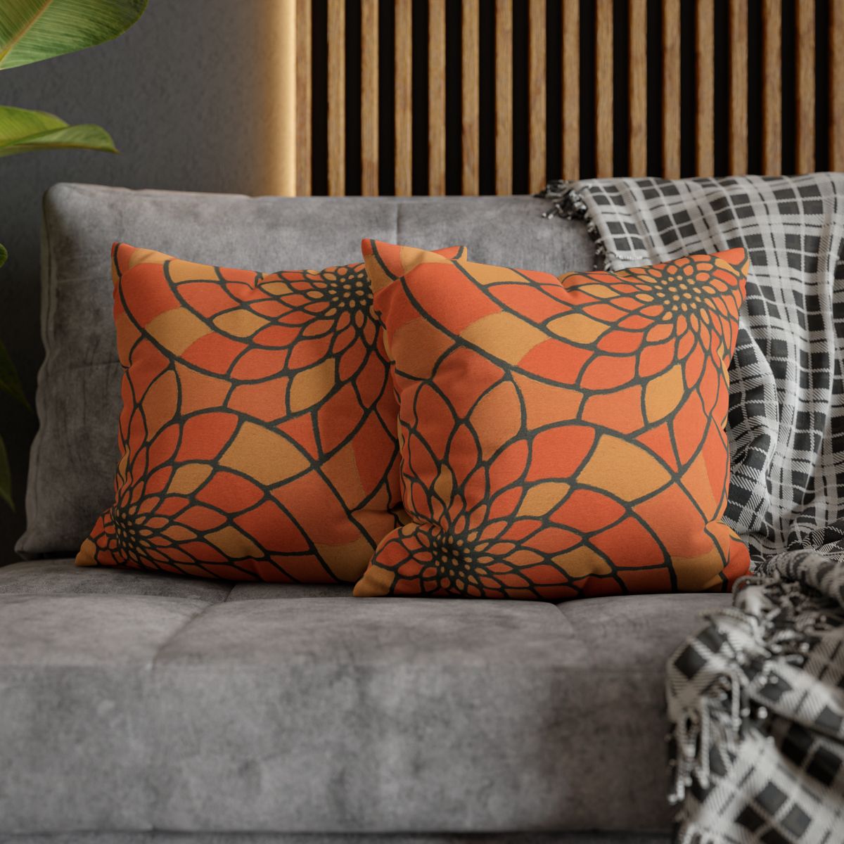 Petal Spiral Matrix designer print pillow cases