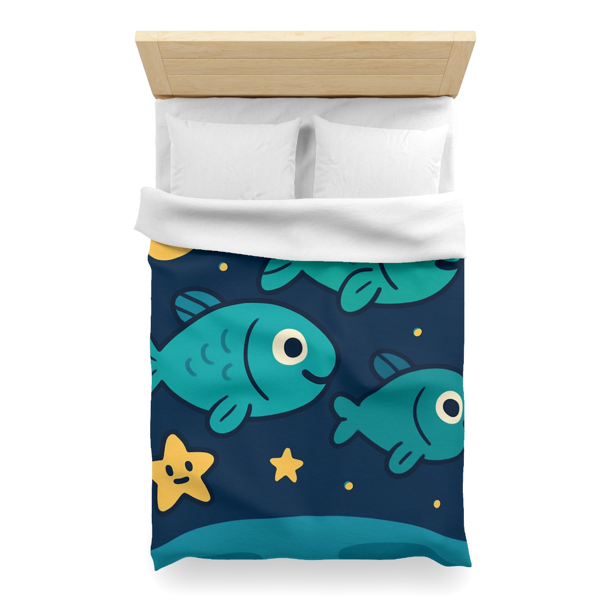 Starry Space Fish School unique patterned duvets