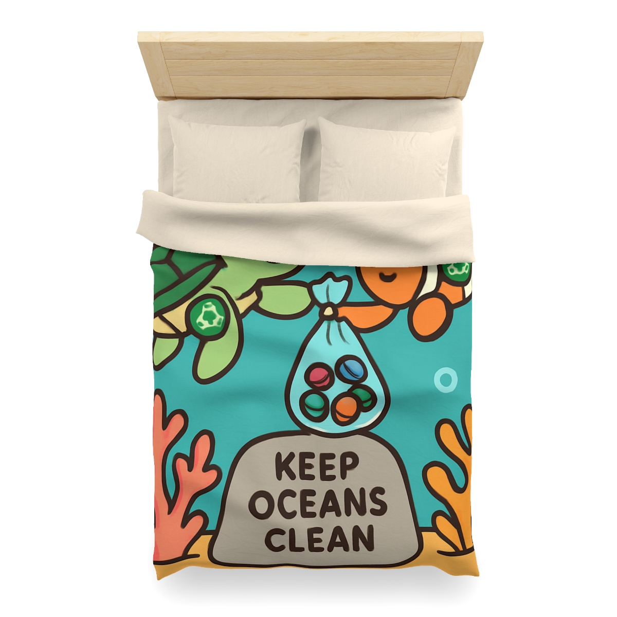 Coral Reef Cleanup Crew warm winter duvets