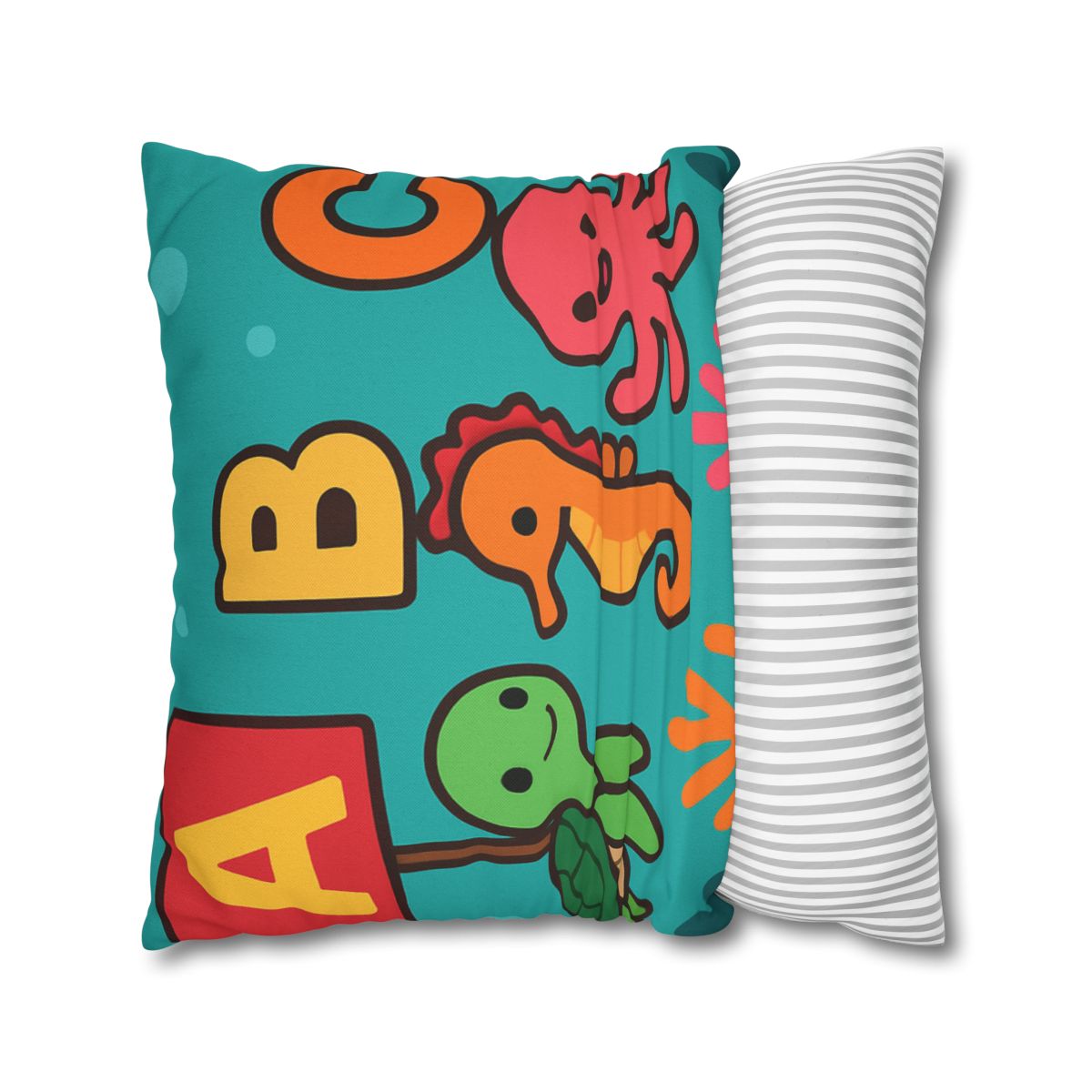 Coral Reef Alphabet Parade soft cotton pillow cases