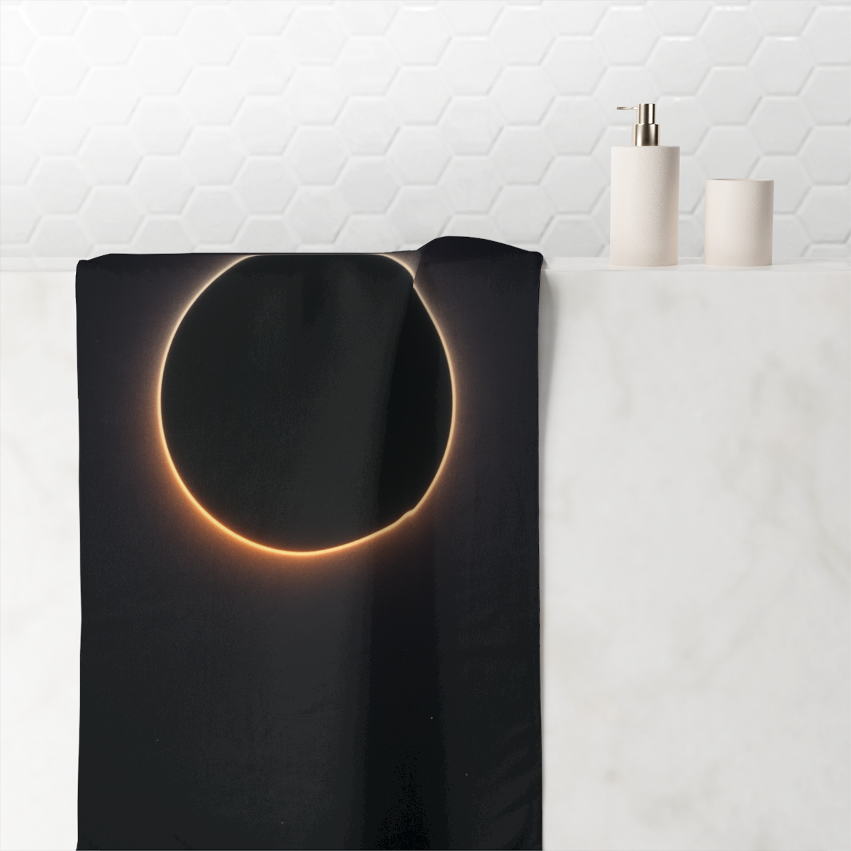 Horizon Shadow Bloom custom towels