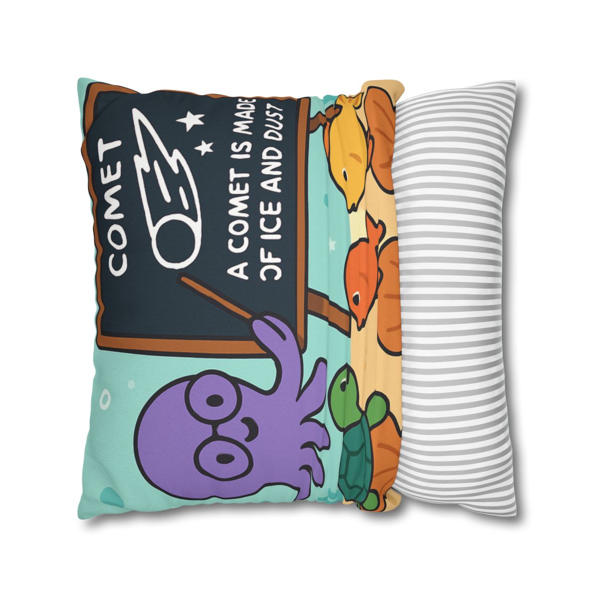 Comet Classroom With Professor Octopus soft cotton pillow cases