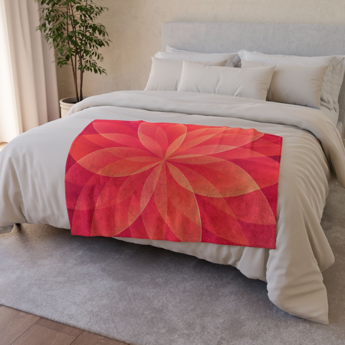 Petal Prism Overlap stylish throw blankets