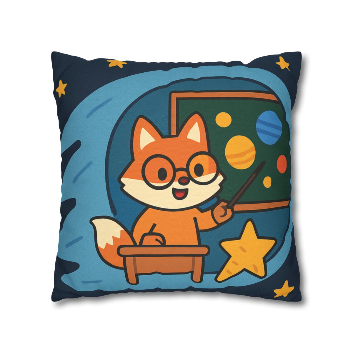 Comet Classroom With The Curious Fox custom pillow cases