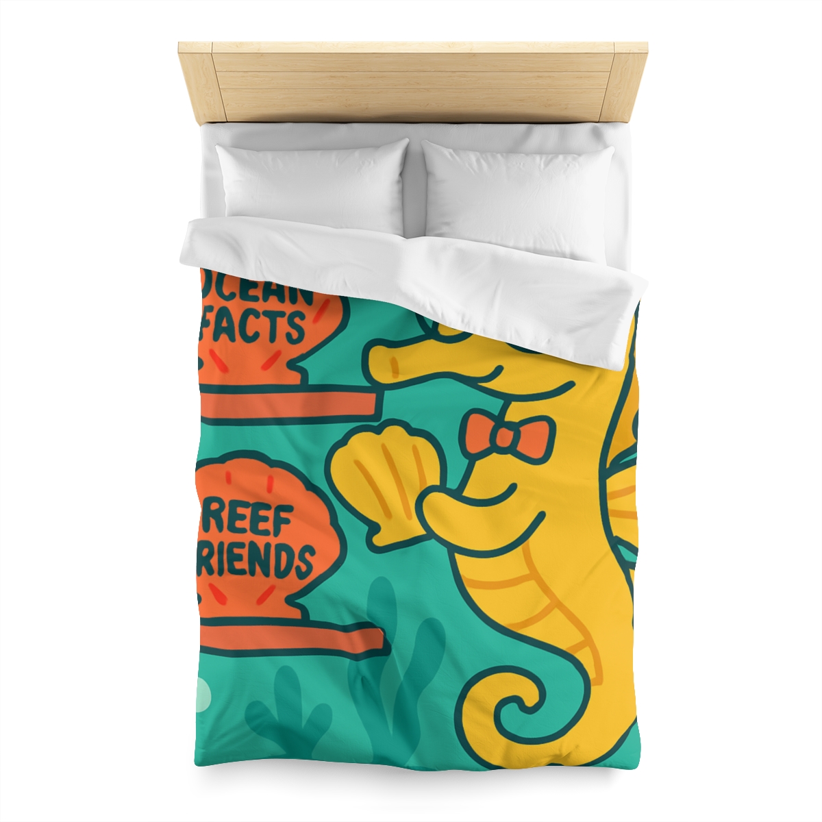 Underwater Library Of The Seahorse Librarian stylish duvet covers