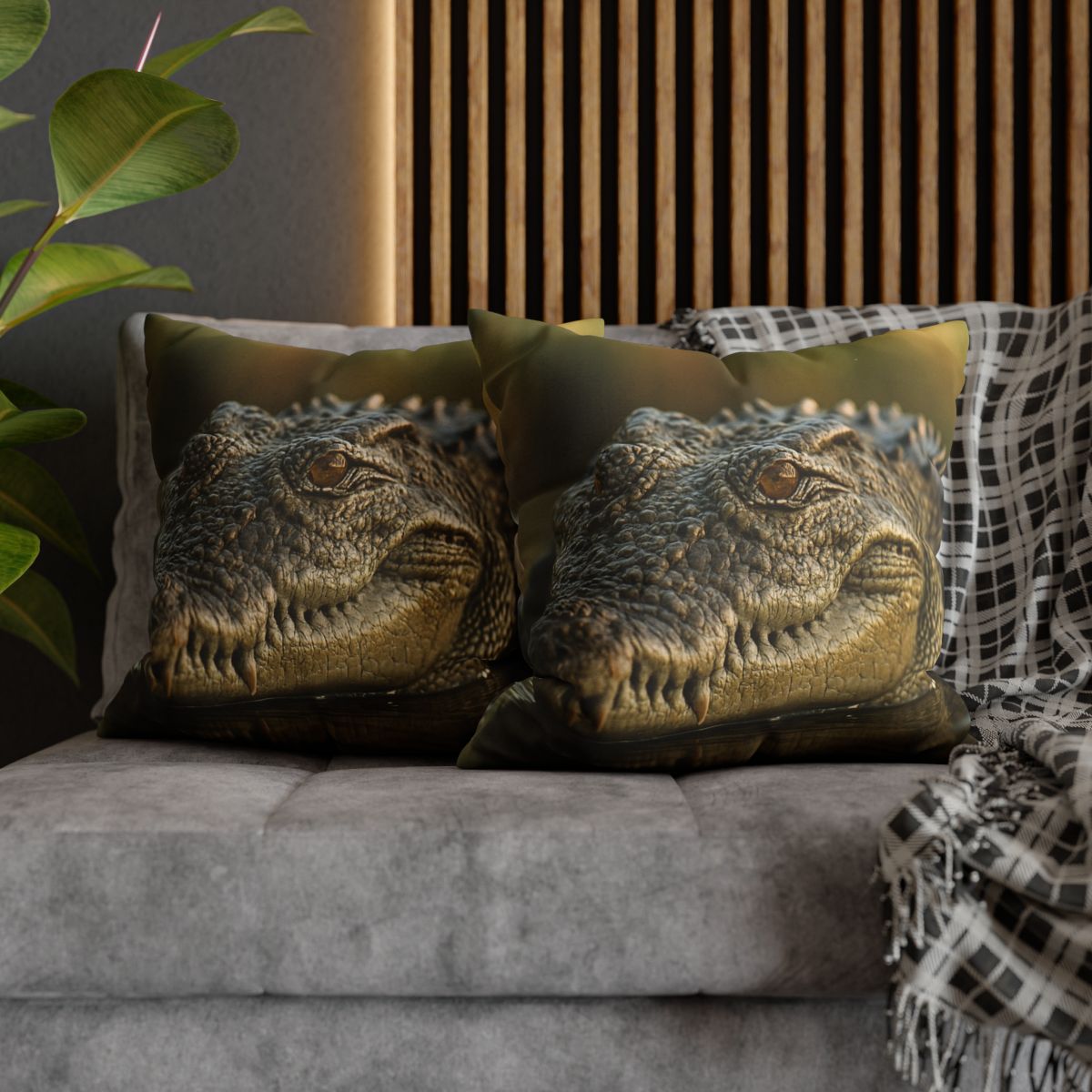 Ember Eye Saltwater Crocodile trendy patterned pillow cases