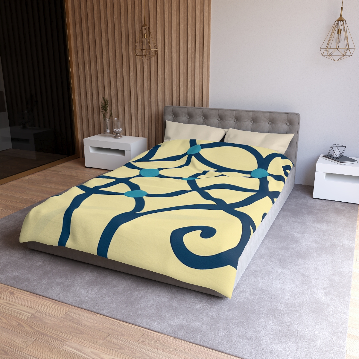 Tendril Ribbon Network unique patterned duvets