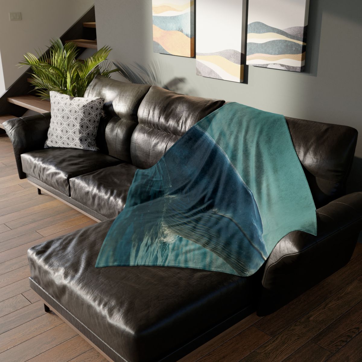 Ocean Song Blue Whale stylish throw blankets
