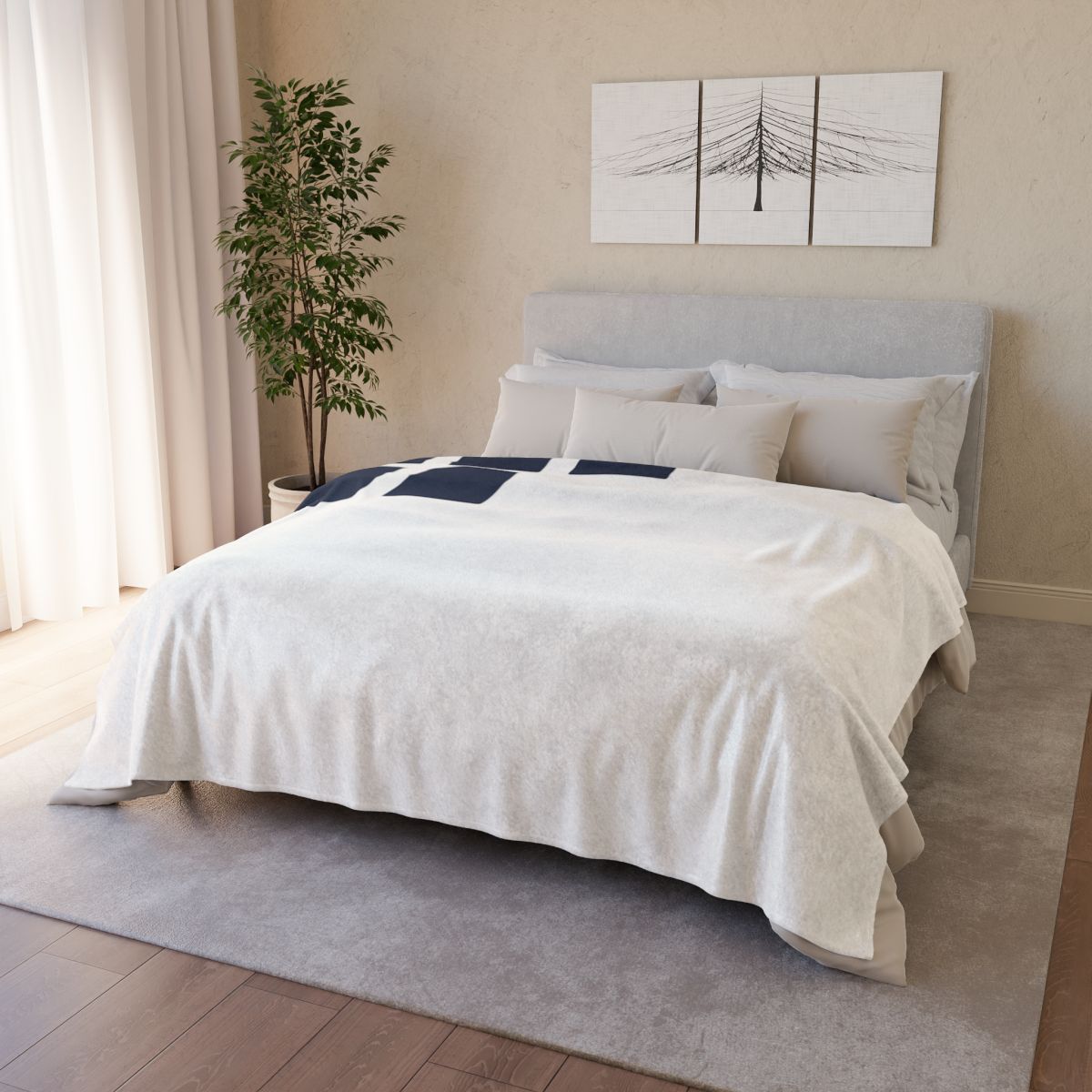 Corner Grid With Missing Star trendy patterned blankets