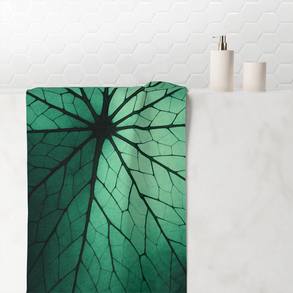 Leaf Vein Starburst Map unique gift towels