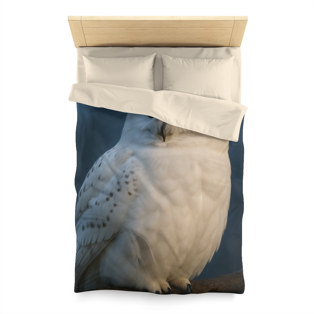 Twilight Watcher Snowy Owl warm winter duvets