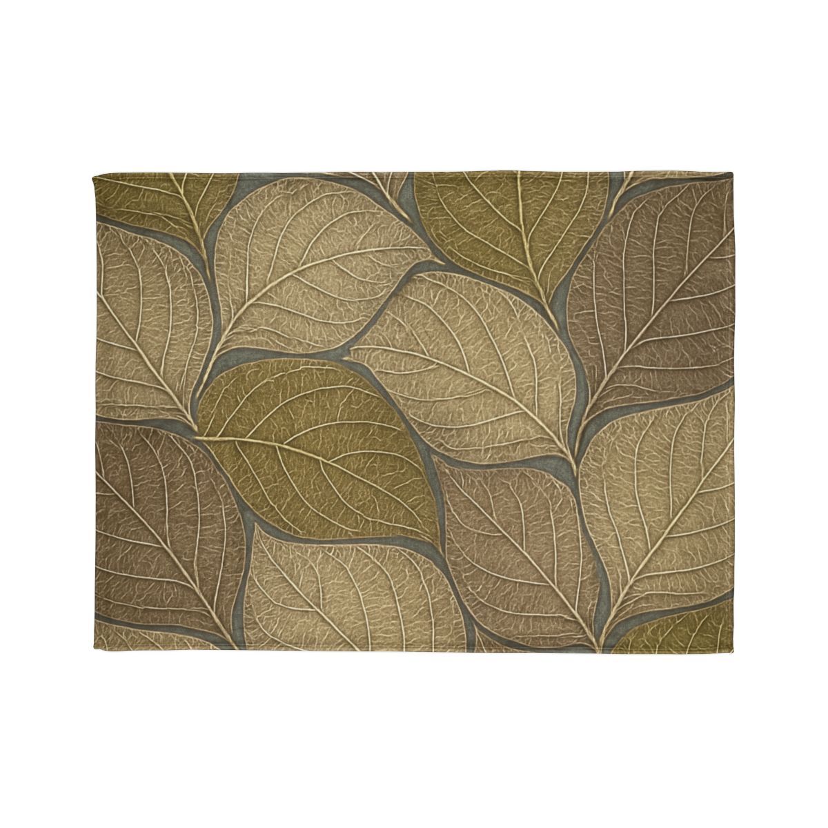 Leaf Skeleton Mosaic soft fleece blankets