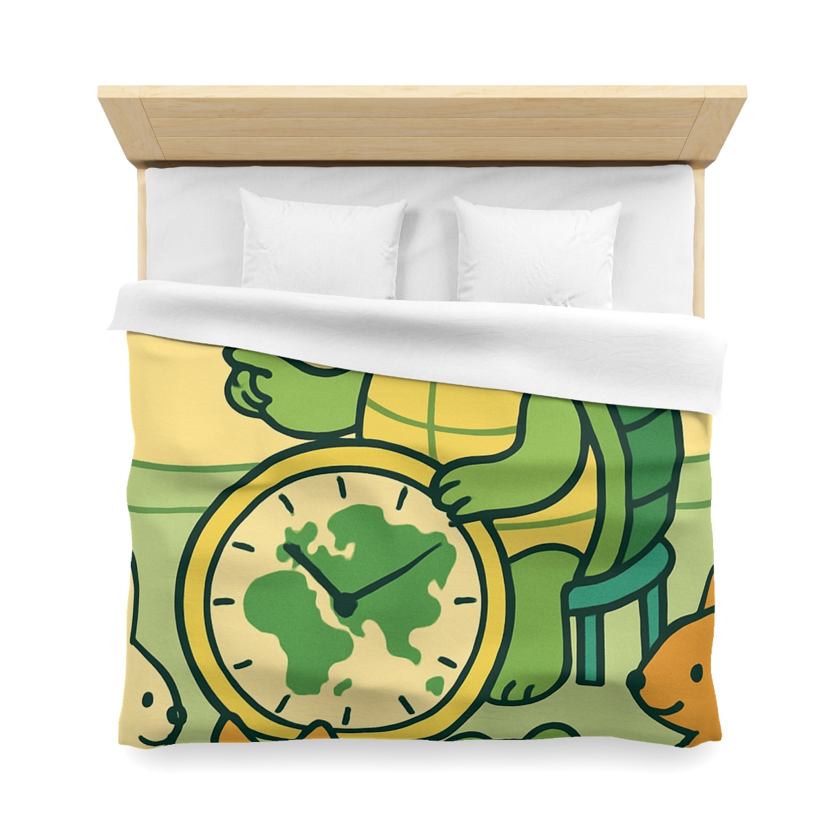 Time-Traveling Turtle School personalized bedding duvets