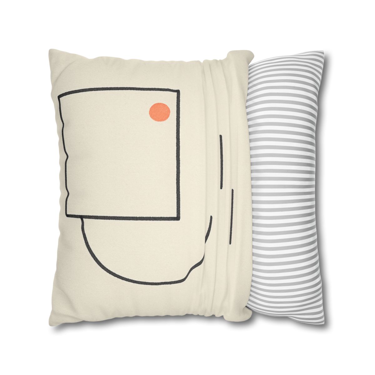 Offset Frame With Leaning Arc soft cotton pillow cases