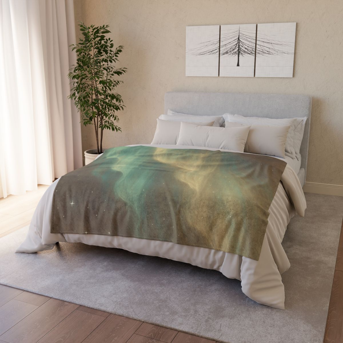 Auroral Dust Cascade personalized cozy blankets