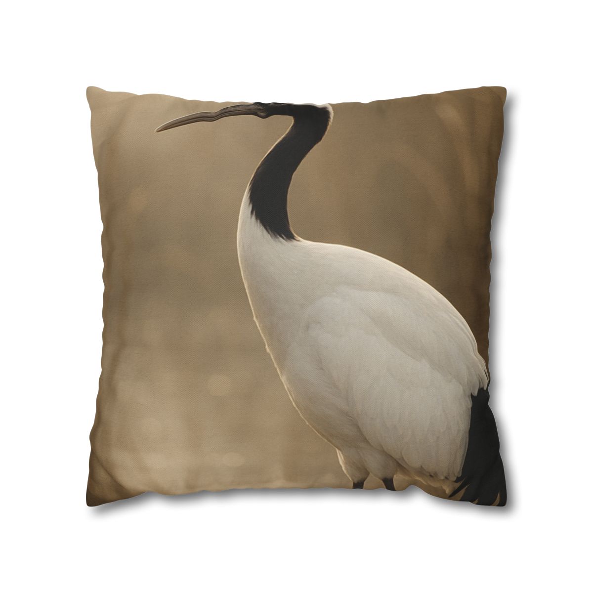 Silent Poise Red Crowned Crane trendy patterned pillow cases