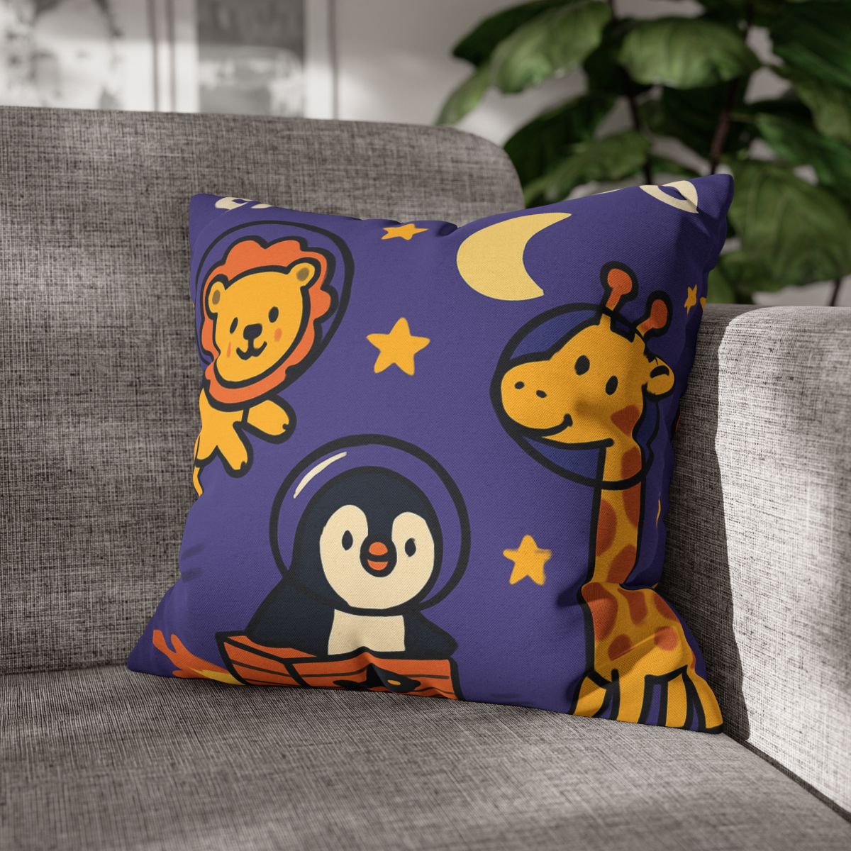 Starry Space Zoo custom pillow cases